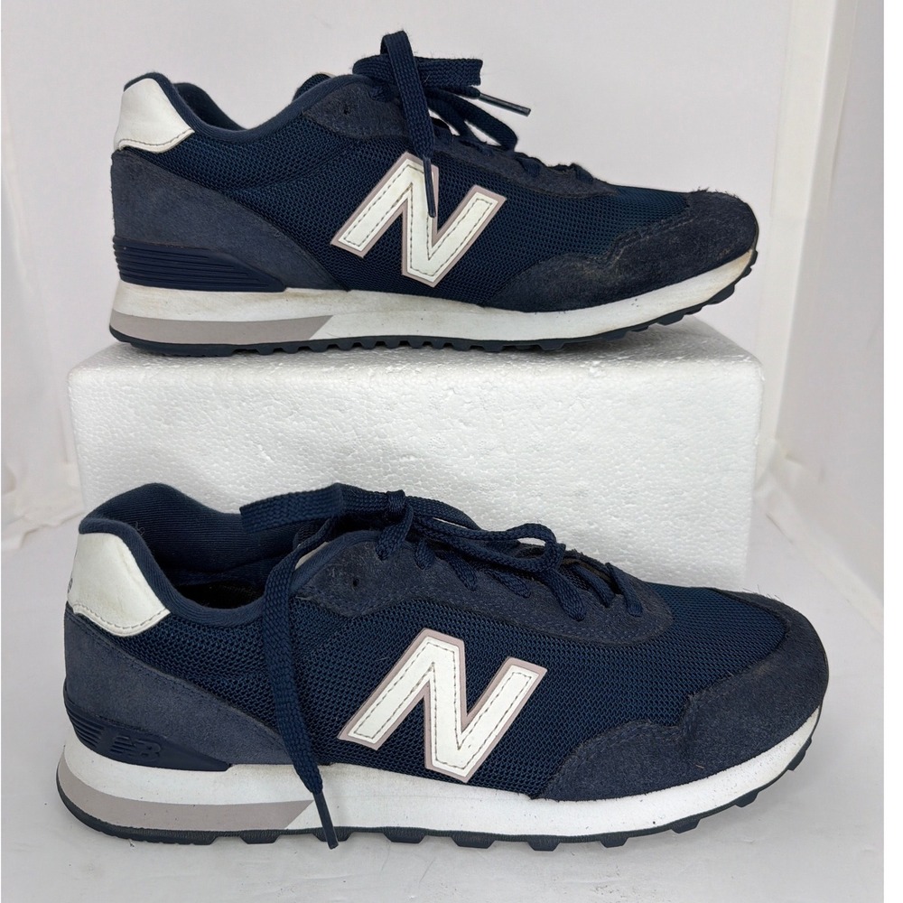New Balance 515 V3 Navy Blue Suede Mesh Sneakers WL515RB3 Mens 8